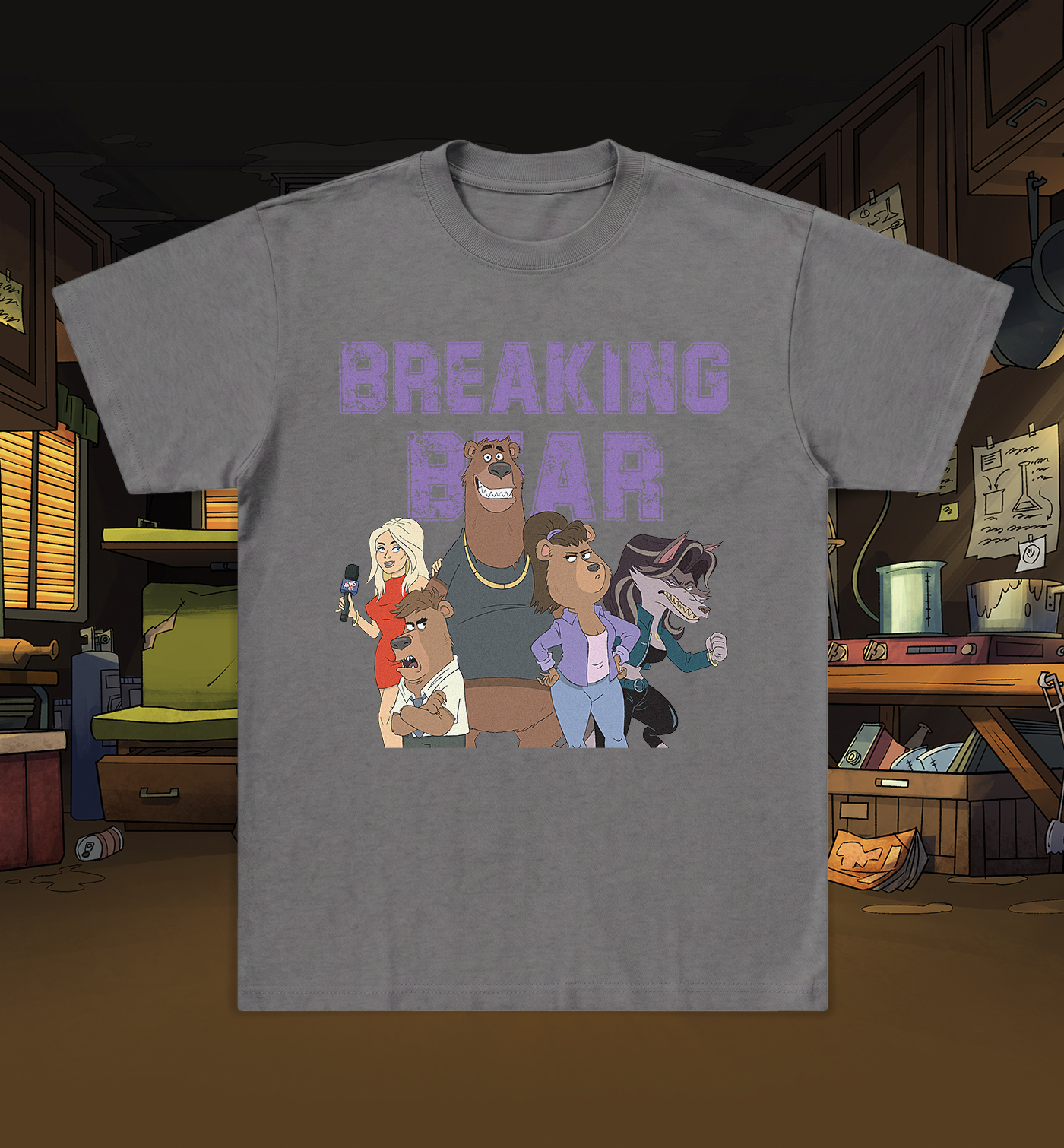 Breaking Bear Full Cast T-Shirt